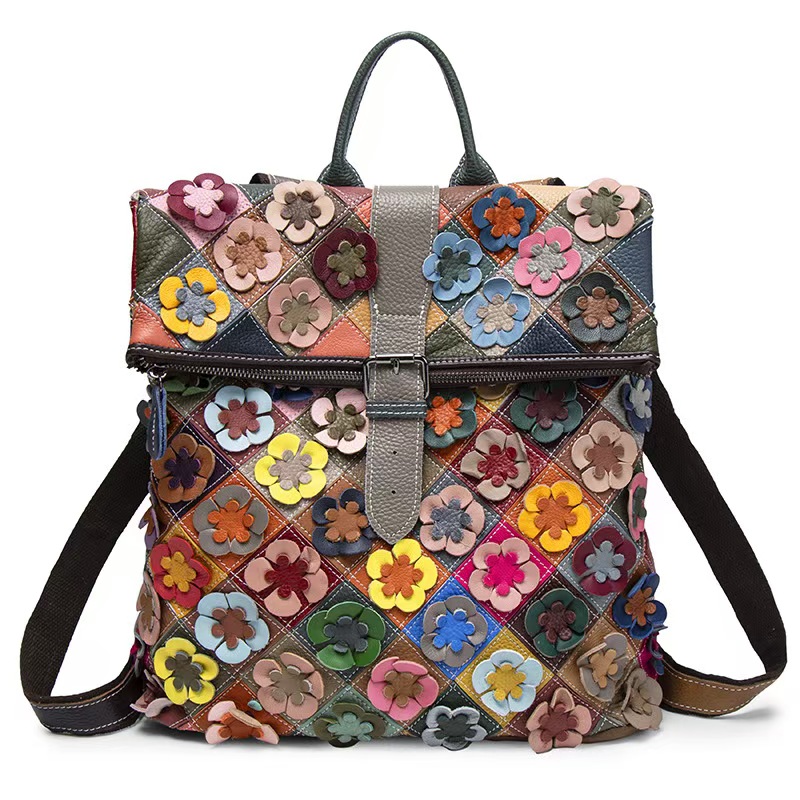 Fashion Backpack Women - Tas Ransel Kulit Asli Wanita Vintage,