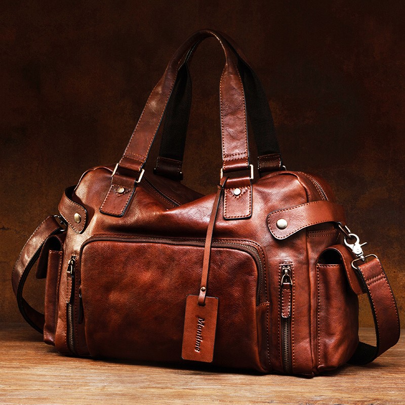 Leather Backpack Vintage - Tas Pria Penghapus Kulit Samak Nabati