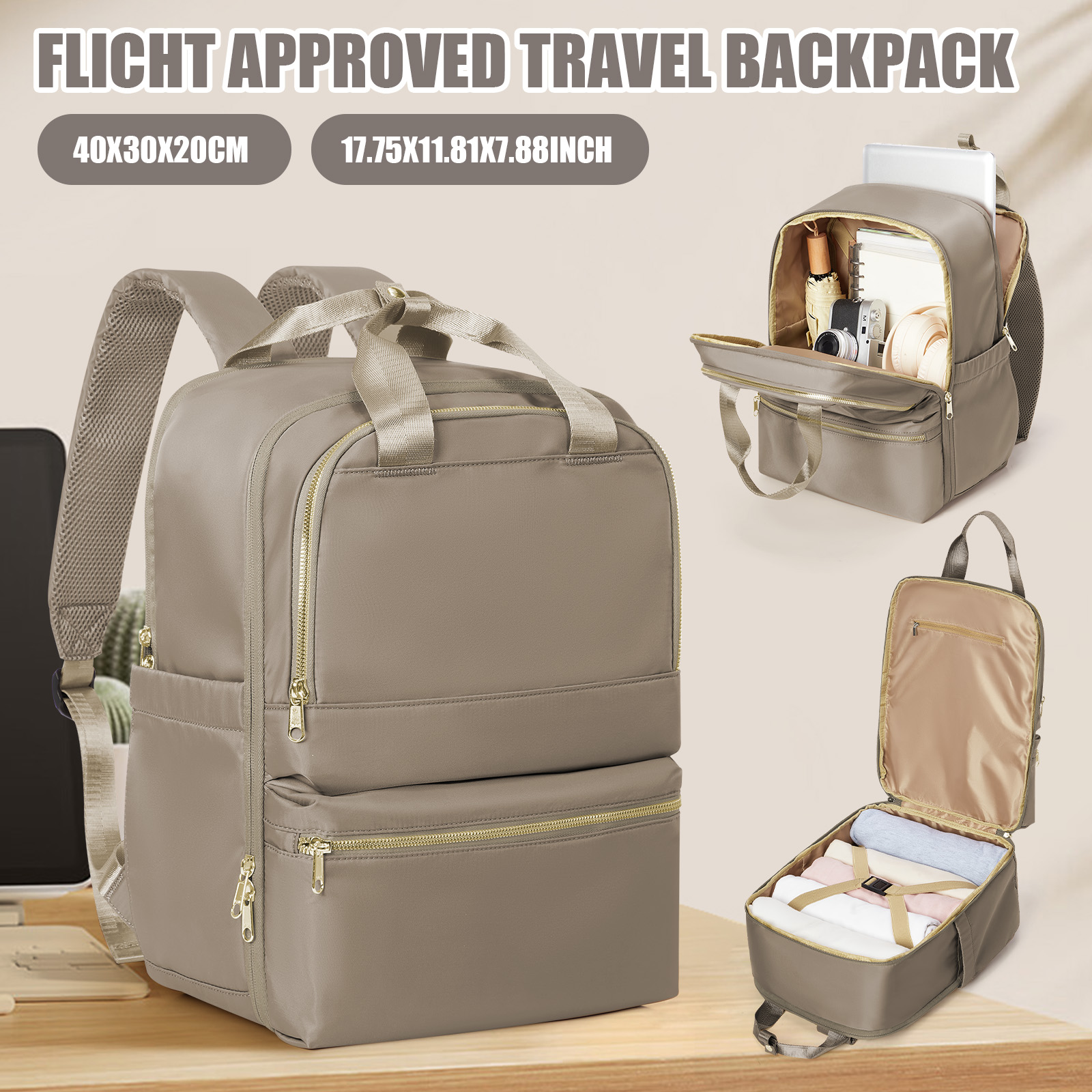 Fashion Backpack Women - Ryanair 40x30x20 Tas Ransel Perjalanan untuk