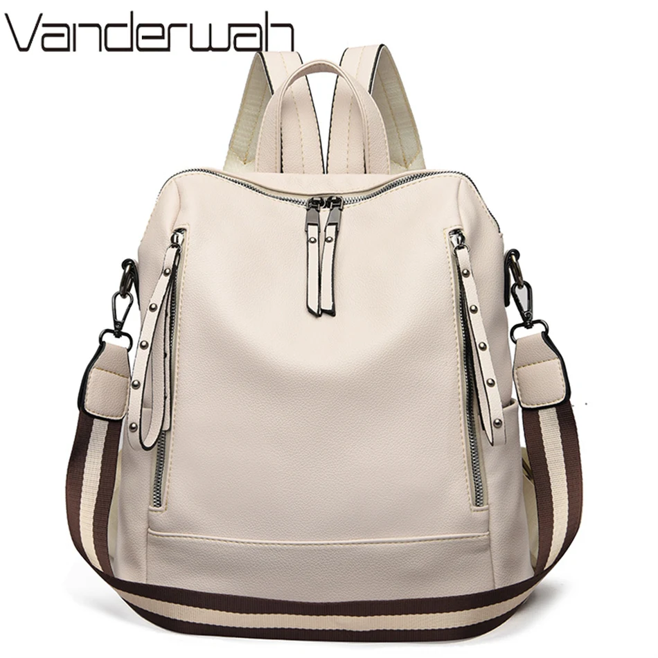 School Backpack Teen - Merek Ransel Mewah Kulit Lembut Tahan