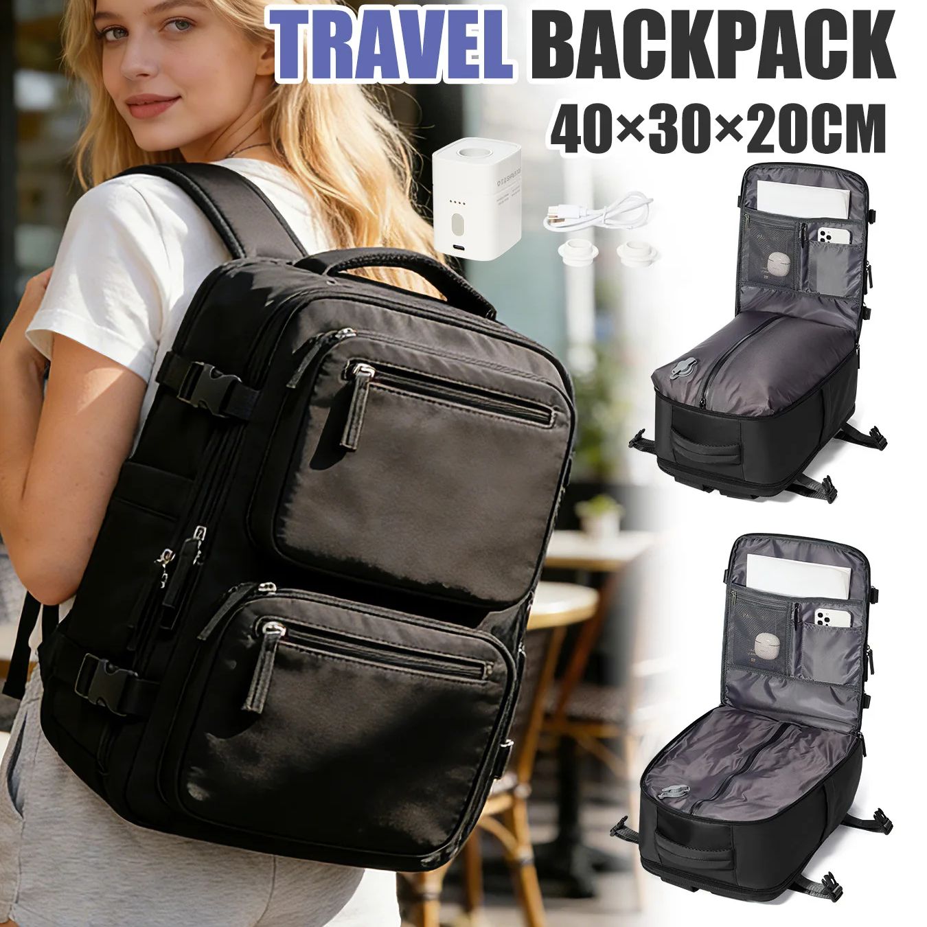 Fashion Backpack Women - Ransel Wanita Ransel Vakum dengan Pompa