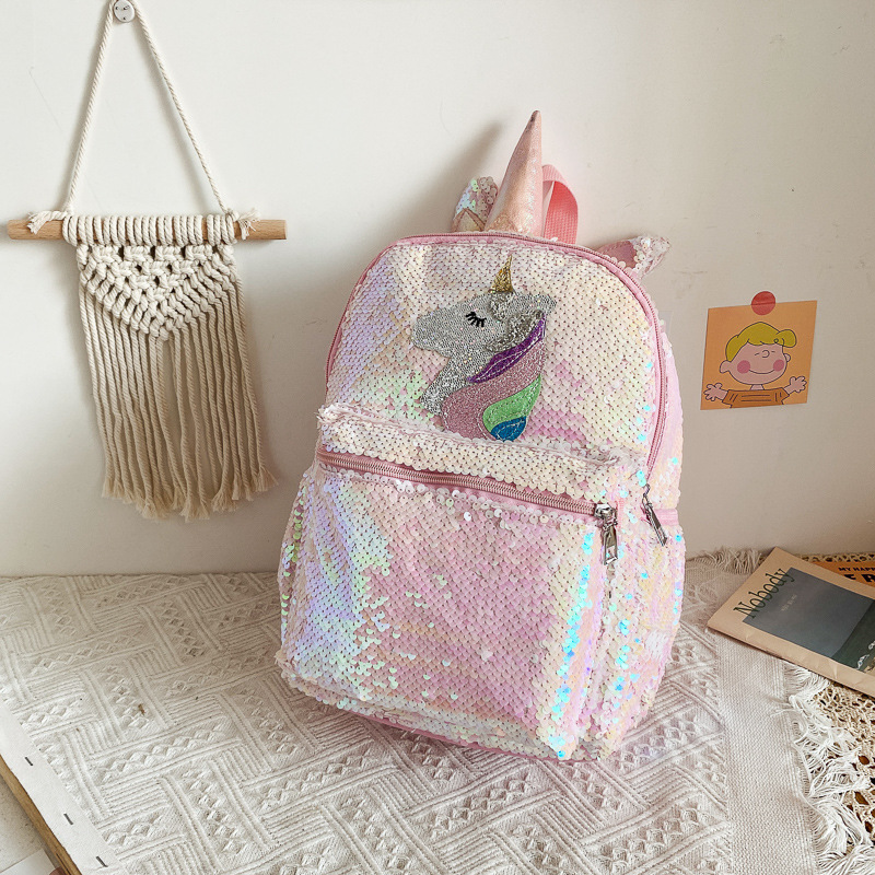 Tas Ransel Unicorn Payet Pink  - Fashion Backpack Women ulasan dan harga
