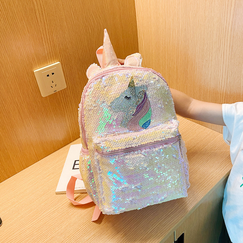 Tas Ransel Unicorn Payet Pink  - Fashion Backpack Women ulasan dan harga