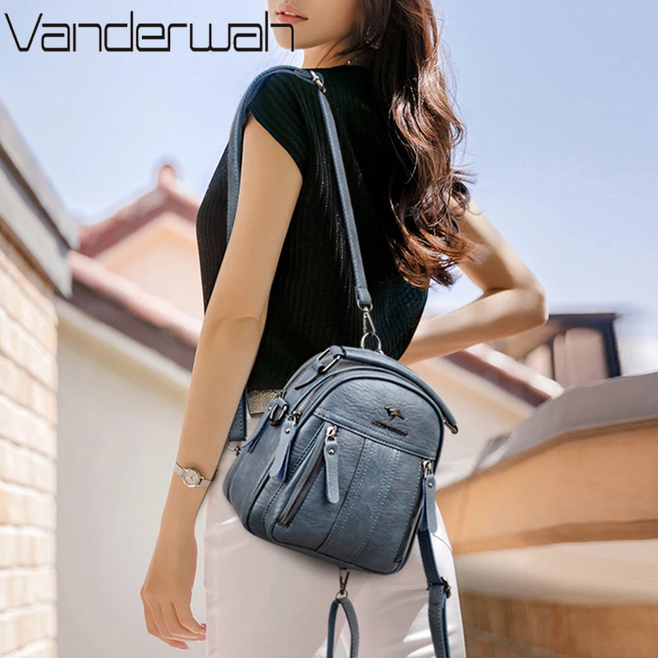 Ransel Kulit 4 In 1 Tas Bahu W - Mini Backpack Purse ulasan dan harga