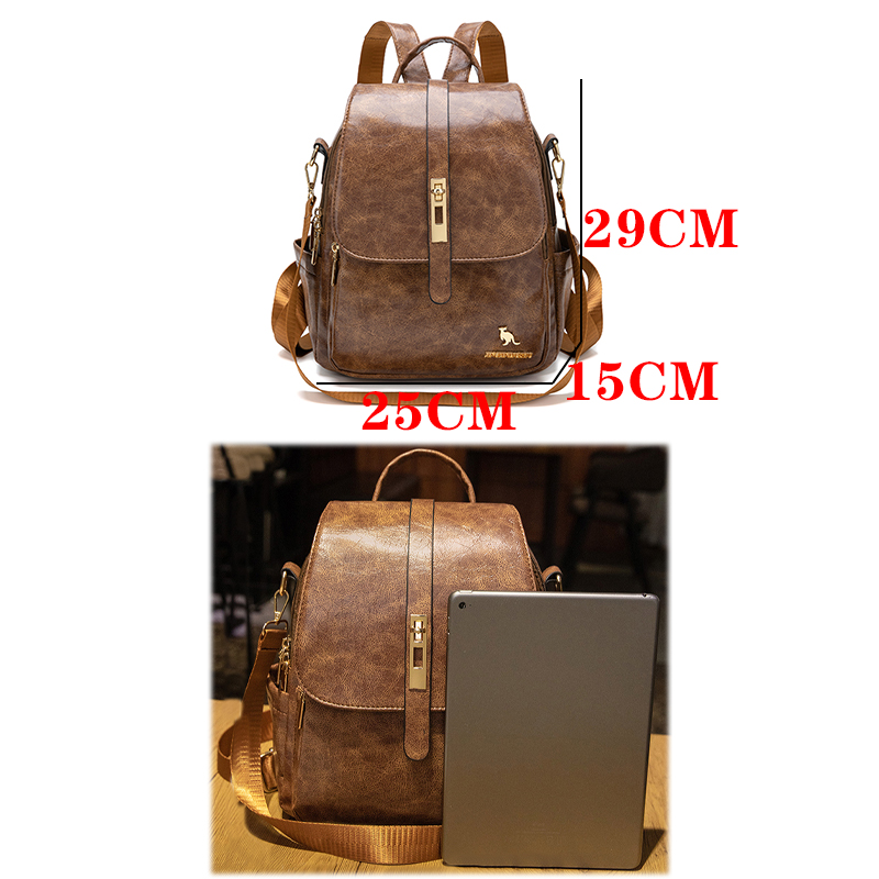 Tas punggung wanita perguruan  - Leather Backpack Vintage ulasan dan harga