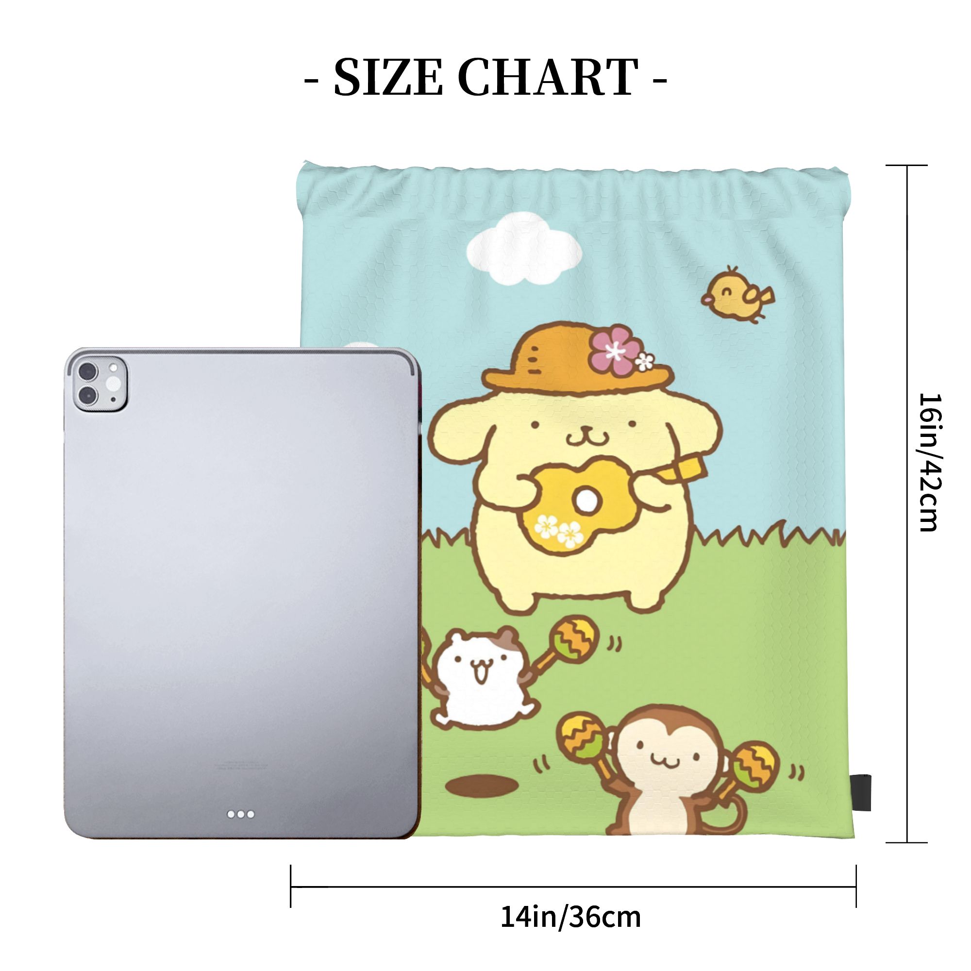 Tas Ransel Serut P-Pompompurin - Drawstring Gym Bag ulasan dan harga