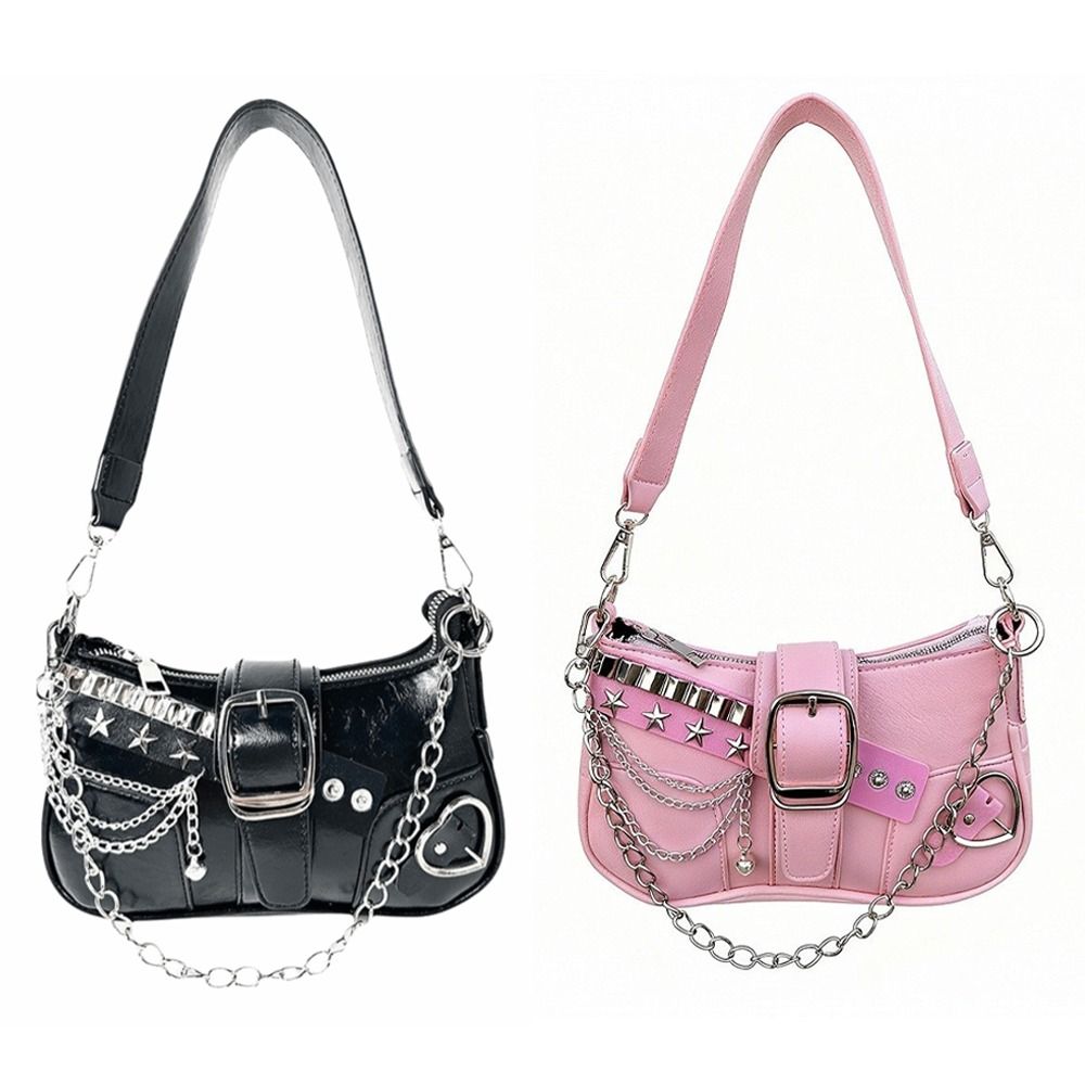 Tas Bahu Vintage Y2K Kulit PU  - Leather Backpack Vintage ulasan dan harga