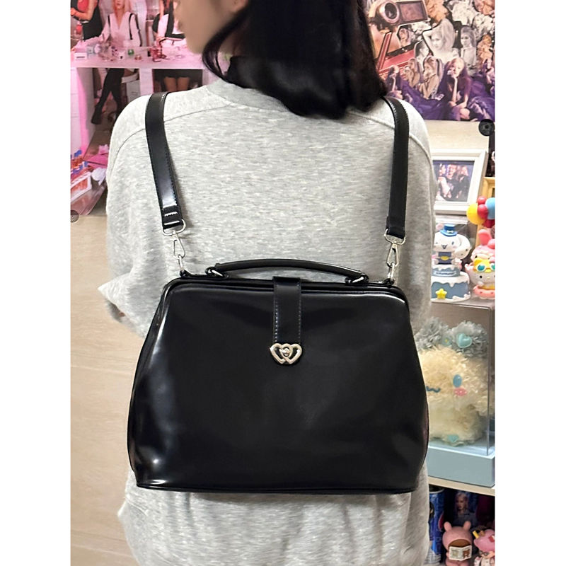 Vintage Hitam Y2k Mochila Wani - Leather Backpack Vintage ulasan dan harga