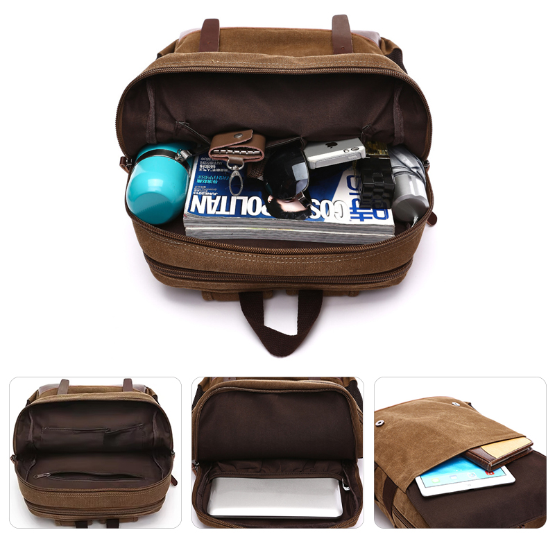 Tas Ransel Kanvas Vintage Ukur - Laptop Backpack 15.6 ulasan dan harga