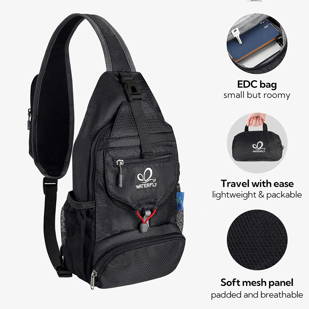 WATERFLY tas dada selempang ke - Sling Backpack Shoulder ulasan dan harga