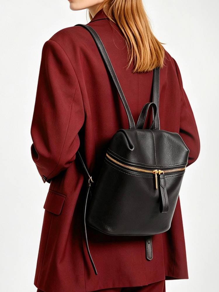 Tas Ransel Wanita Zency dari K - Leather Backpack Vintage ulasan dan harga