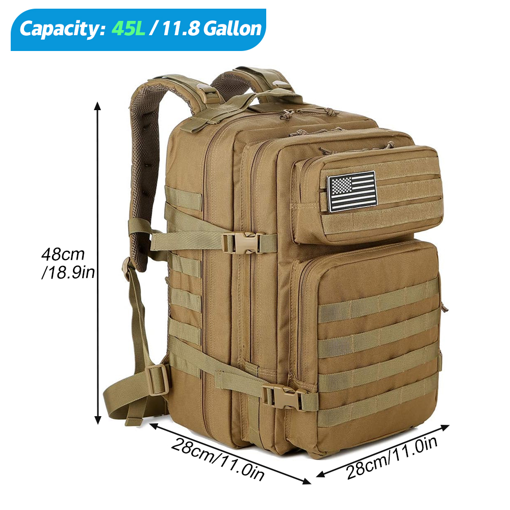 Ransel Taktis 45L untuk Pria,  - Rucksack Military Style ulasan dan harga