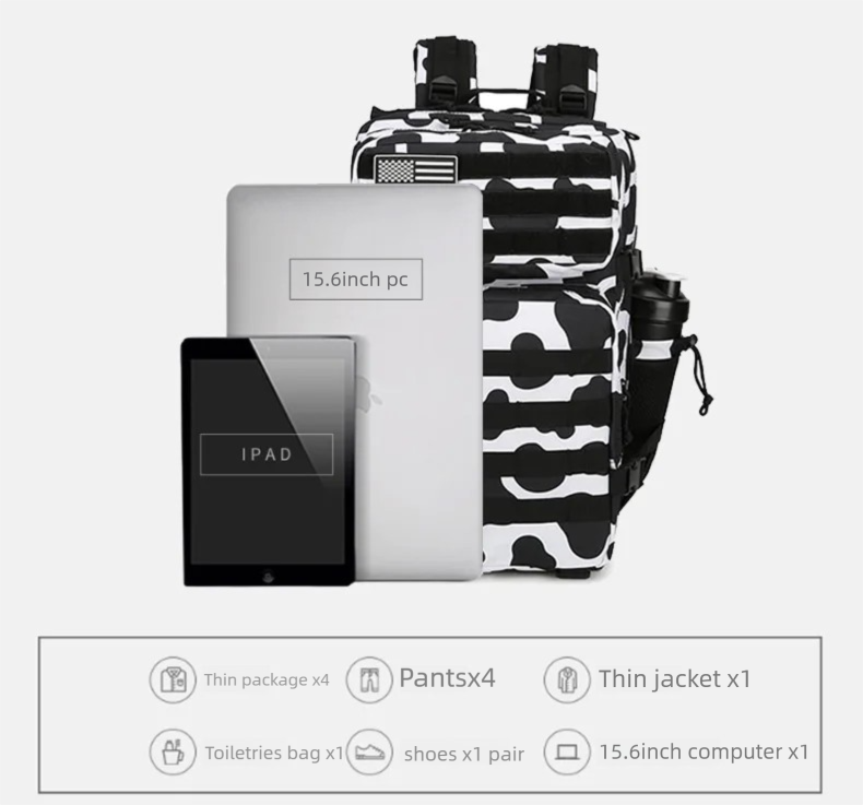 Ransel Taktis 45L/35L/25L Moll - Hiking Backpack Waterproof ulasan dan harga
