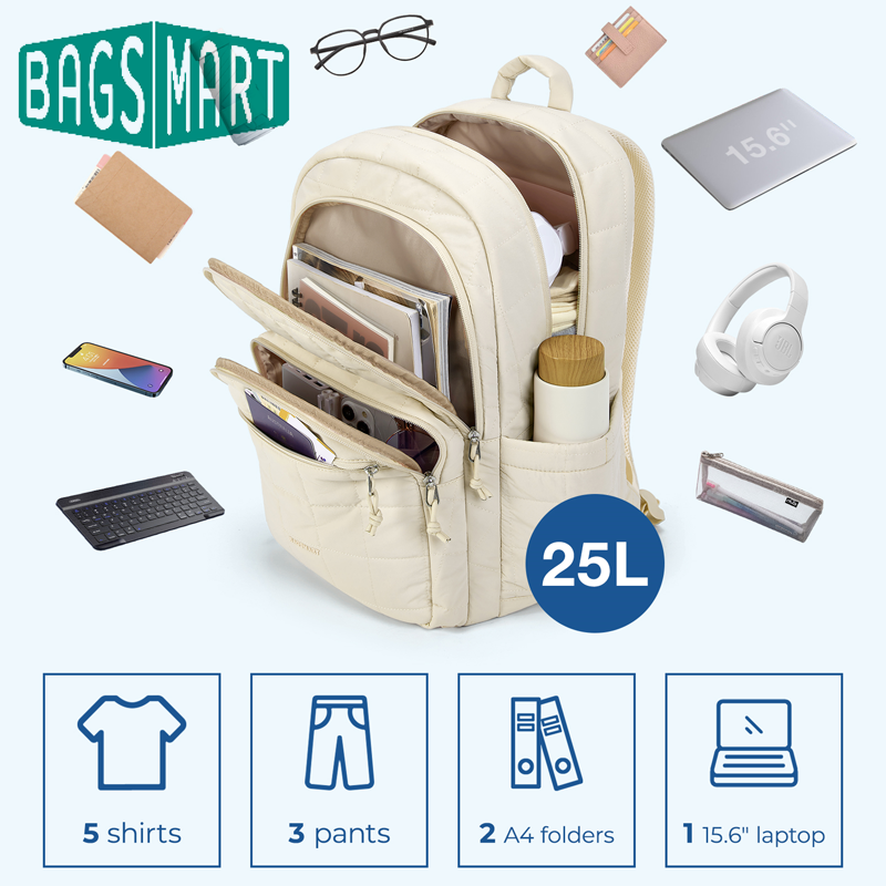 BAGSMART Tas Laptop Ransel Kas - Laptop Backpack 15.6 ulasan dan harga