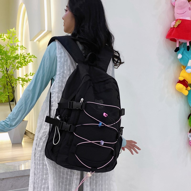 Ransel Nilon Wanita Sisi Kiri  - School Backpack Teen ulasan dan harga